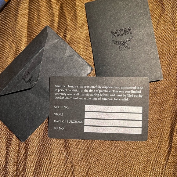 MCM Limited Edition Striped Boston Bag in Cognac Visetos Coated Canvas - Picture 13 of 16